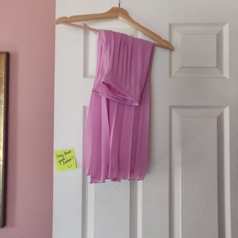 Midi purple pink pleated skirt
